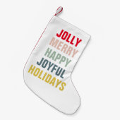 すてきカラフルメリー楽しい休日 スモールクリスマスストッキング (正面 (吊り時))