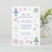 すてきクリスマステンプレートパーティの招待状 招待状 (スタンド正面)