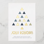 すてきクリスマスパーソナライズされたツリー 箔シーズンカード (正面)