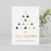すてきクリスマスパーソナライズされたツリー 箔シーズンカード (立ち正面)