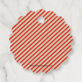 すてきクリスマス小妖精や小人レッグストライプホリデーホタテ フェイバータグ (裏面)