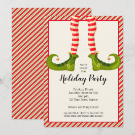 すてきクリスマス小妖精や小人レッグホリデー招待状