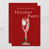 すてきクリスマス応援サンタシャンパンホリデー 招待状 (正面/裏面)