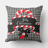 すてきクリスマス/ペンギン黒枕 クッション (正面)