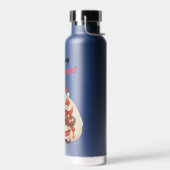 すてきサンタクロースとメリークリスマス文字 ウォーターボトル (左面)