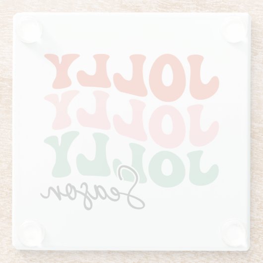 すてきシーすてきンレトロホリデータイポグラフィ ガラスコースター (裏面)