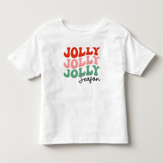 すてきシーすてきンレトロホリデータイポグラフィ トドラーTシャツ (正面)