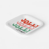 すてきシーすてきンレトロホリデータイポグラフィ ペーパープレート (傾斜あり)