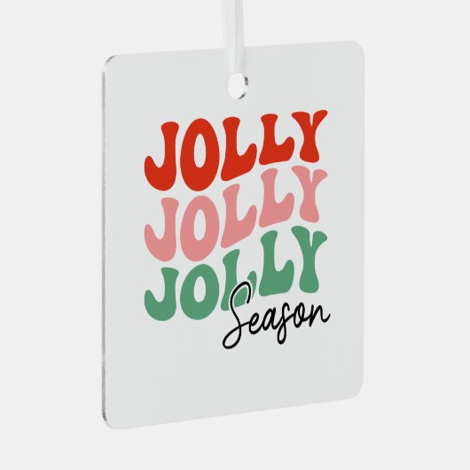 すてきシーすてきンレトロホリデータイポグラフィ メタルオーナメント (正面右)