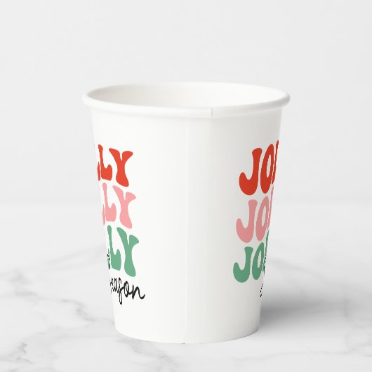 すてきシーすてきンレトロホリデータイポグラフィ 紙コップ (右)