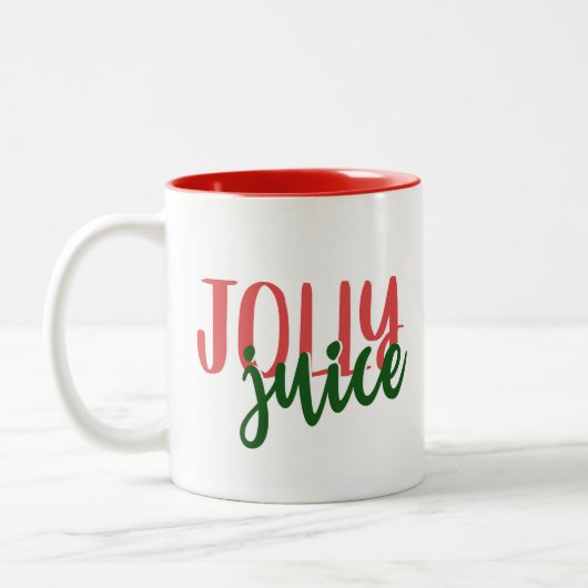 すてきジュースおもしろいクリスマスマグ ツートーンマグカップ (左)