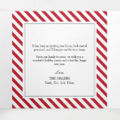 すてきストライプズクリスマスホリデートリフォールドフォトカード 三つ折りクリスマスカード (内部中)