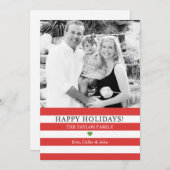 すてきストライプPhoto Chrimas Greeting シーズンカード (正面/裏面)