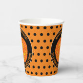 すてきハロウィーンのカボチャのちょうちんおもしろいカスタムハッピーハローウィン 紙コップ (左)