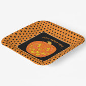 すてきハロウィーンのカボチャのちょうちんカウカスタムイハッピーハローウィン ペーパープレート (傾斜あり)