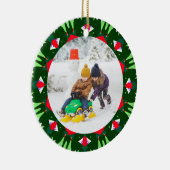 すてきフェスティバルカスタムクリスマス写真写真枠 セラミックオーナメント (右)