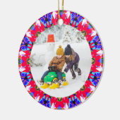 すてきフェスティバルカスタムクリスマス写真写真枠 セラミックオーナメント (左)