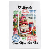 すてきフェスティバルデコール付きサンタ袋 ミディアムペーパーバッグ (裏面)