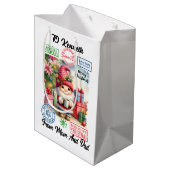 すてきフェスティバルデコール付きサンタ袋 ミディアムペーパーバッグ (裏面アングル)