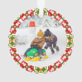 すてきフェスティバルレッドクリスマスフォト写真フレーム オーナメント (裏面)