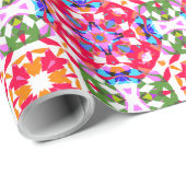 すてきメリースカラフルマクシマモダンリスト ラッピングペーパー (ロールコーナー)