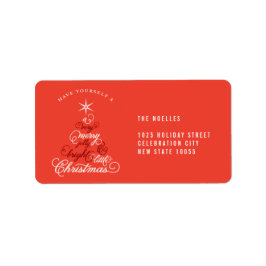 すてきメリー可愛い明るい小さなクリスマス ラベル
