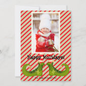 すてき小妖精や小人脚フォトハッピー シーズンカード (正面)