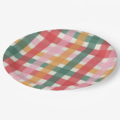 すてき数々のギンガム ペーパープレート (アングル)