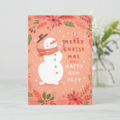 すてき雪だるまクリスマス – 温かい願い シーズンカード (スタンド正面)