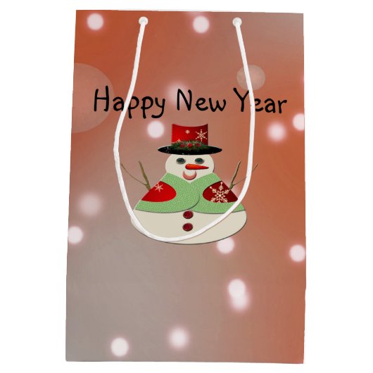 すてき雪だるまスノーウィードムズ ミディアムペーパーバッグ (裏面)