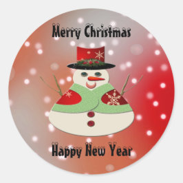 すてき雪だるまスノーウィードムズ ラウンドシール