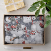 すてき雪だるまティッシュペーパー 薄葉紙 (ギフト)