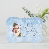 すてき雪だるまホリデーパーティーID841 招待状 (スタンド正面)