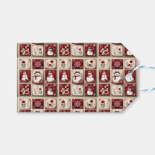 すてき雪だるま ギフトタグ (正面(横))