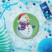 すてき雪だるま ペーパープレート (パーティー)