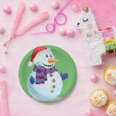 すてき雪だるま ペーパープレート (パーティー)