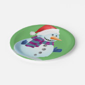 すてき雪だるま ペーパープレート (アングル)