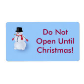 すてき雪だるま ラベル (正面)