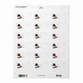 すてき雪だるま ラベル (フルシート)