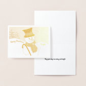 すてき雪だるま 箔カード (ディスプレー)