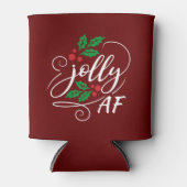 すてきAFクリスマスビール飲みユーモア赤 缶クーラー (正面)