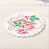 すてきAFクリスマス酒ユーモア ペーパーコースター (アングル)