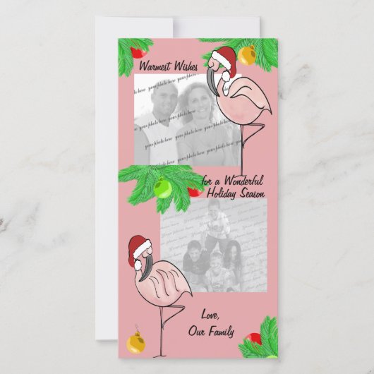 すてきFlamingos/フォトグリーティングカード シーズンカード (正面)