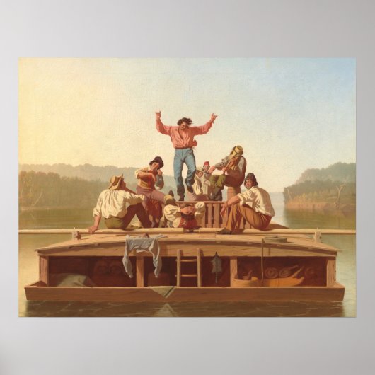 すてきFlatboatmen – ジョージ・ビンガムファインアートポスター ポスター (正面)