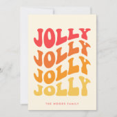 すてきGroovy波のクリカラフルスマス シーズンカード (正面)