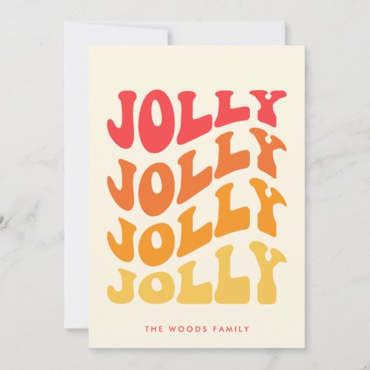 すてきGroovy波のクリカラフルスマス シーズンカード (正面)