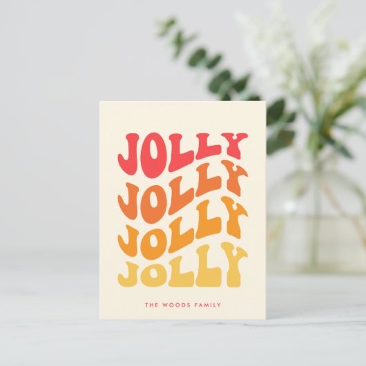 すてきGroovy波のクリカラフルスマス シーズンポストカード (スタンド正面)