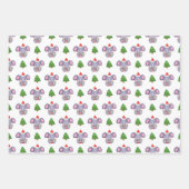 すてきJumbos Elephantをテーマにしたクリスマス ラッピングペーパーシート (正面3)