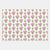 すてきJumbos Elephantをテーマにしたクリスマス ラッピングペーパーシート (正面)