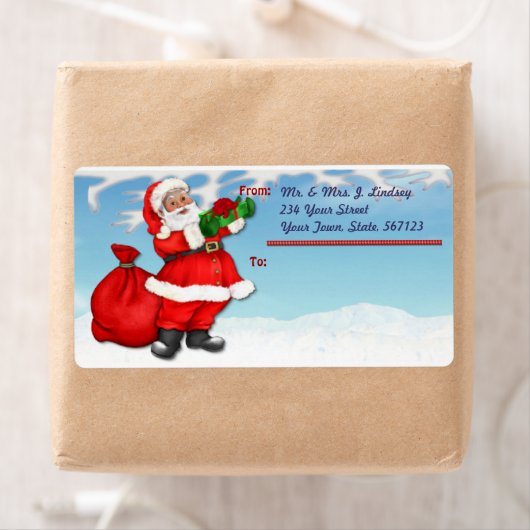 すてきSanta Shipping Label ラベル (インサイチュ)